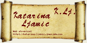 Katarina Ljamić vizit kartica